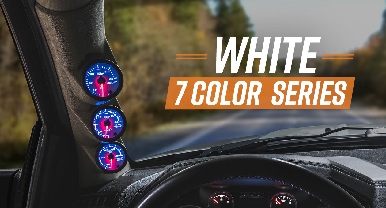 GlowShift White Color Transmission Temperature Gauge