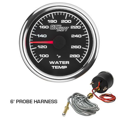 Black White Racing Series Water Coolant Temperature Gauge