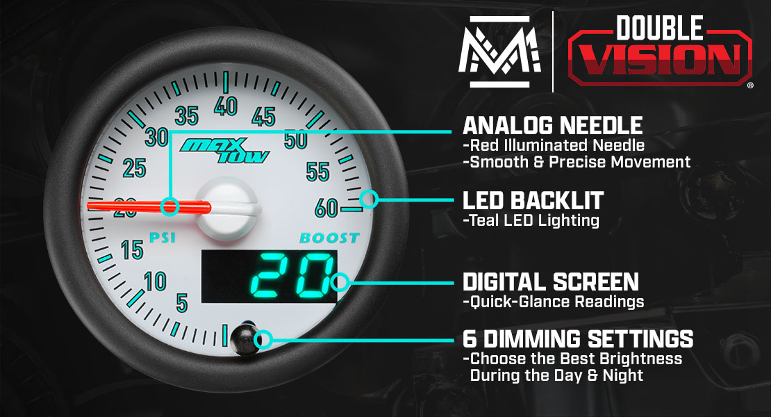 MaxTow Match 3rd Gen Cummins Gauge Series Features