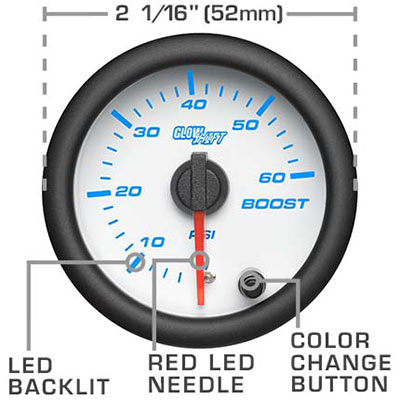 White 7 Color Series Gauge Features Specs