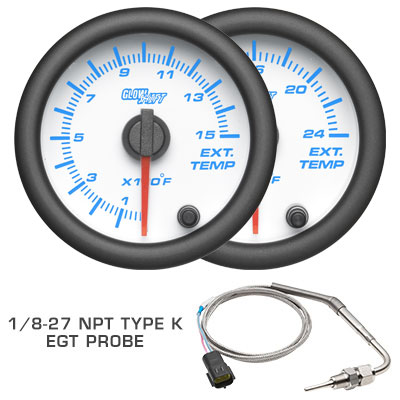 White 7 Color Series Pyrometer EGT Gauge