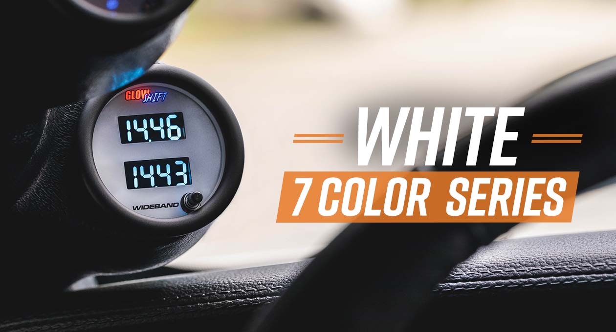 White 7 Color Dual Digital Wideband Air/Fuel Ratio Gauge